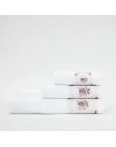 Borea: Σετ Πετσέτες 3 τεμαχίων, Wildrose, Λευκό
