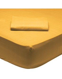 Das Home: Σεντόνι με λάστιχο μονό, Mustard 1019