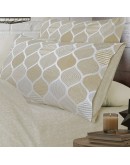 Espree: Σετ σεντόνια Υπέρδιπλα Geo Beige, 4 τεμαχίων με λάστιχο Espree: Σετ σεντόνια Υπέρδιπλα Geo Beige, 4 τεμαχίων με λάστιχο