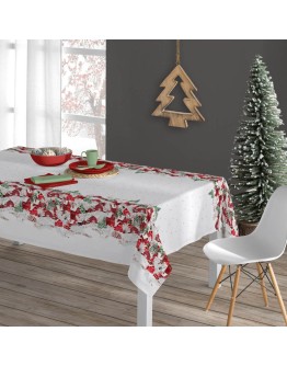 Borea: Χριστουγεννιάτικο τραπεζομάντηλο 140Χ140εκ, Christmas House