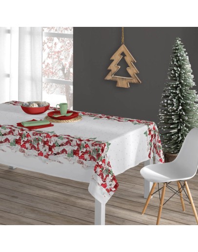 Borea: Χριστουγεννιάτικο τραπεζομάντηλο 140Χ180εκ, Christmas House