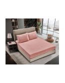 Silk Fashion: Σεντόνι fleece solid, υπέρδιπλο, old rose