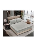 Silk Fashion: Σεντόνι fleece solid, υπέρδιπλο, silver grey