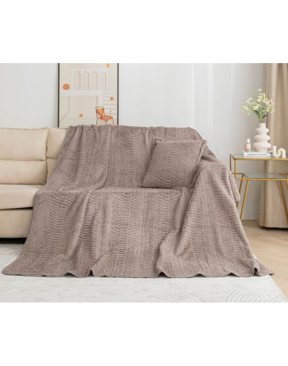 Silk Fashion: Αντιολισθητικό ριχτάρι 180Χ320, NX201 beige