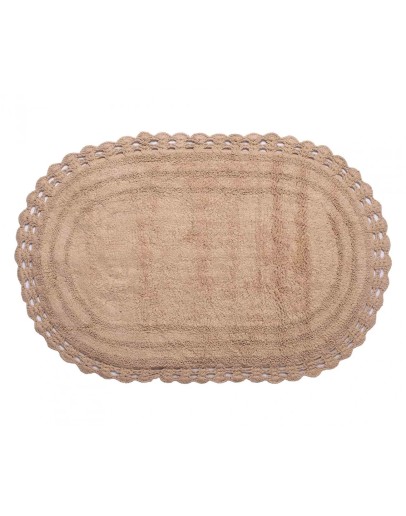 Silk Fashion: Πατάκι Oval, Μπεζ