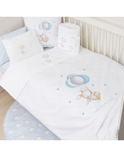 Borea: Παπλωματοθήκη κούνιας, Sweet Dreams Baby, σιέλ