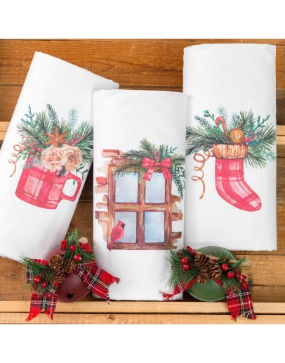 Borea: Σετ ποτηρόπανα 3 τεμ., σχ. Carol