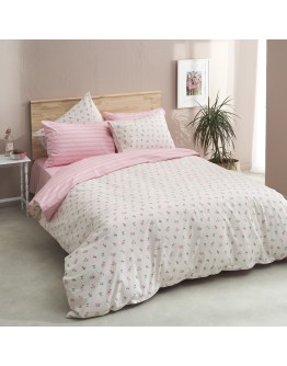 Salonica: Σετ σεντόνια υπέρδιπλα , Άνοιξη (Ρόζ)