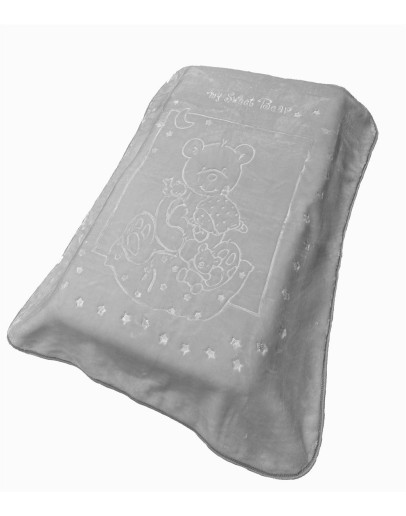 Dimcol: Κουβέρτα βελουτέ κούνιας, Sweet Bear 13