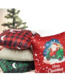 DAS HOME CHRISTMAS ΜΑΞΙΛΑΡΙ ΦΙΓΟΥΡΑΣ 45X45 0852 RED