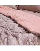 DAS HOME VELVET ΚΟΥΒΕΡΤΟΠΑΠΛΩΜΑ SHERPA ΜΟΝΟ 1377 NUDE
