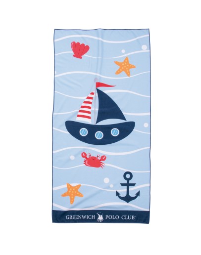 GREENWICH POLO CLUB ΠΕΤΣΕΤΑ ΘΑΛΑΣΣΗΣ 70Χ140 3761 ΚΟΚΚΙΝΟ, ΜΠΛΕ