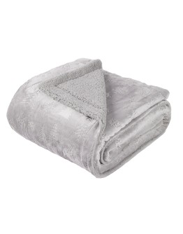 DAS HOME ΚΟΥΒΕΡΤΑ FLEECE 130Χ170 CHRISTMAS 1373 GREY