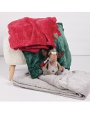 DAS HOME ΚΟΥΒΕΡΤΑ FLEECE 130Χ170 CHRISTMAS 1373 GREY