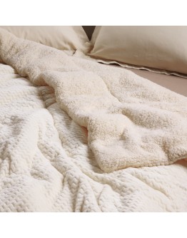 DAS HOME ΚΟΥΒΕΡΤΟΠΑΠΛΩΜΑ SHERPA ΜΟΝΟ 1366 ECRU