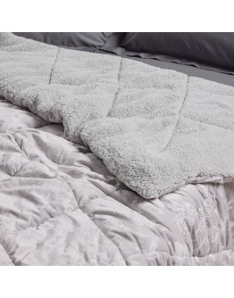 DAS HOME VELVET ΚΟΥΒΕΡΤΟΠΑΠΛΩΜΑ SHERPA ΜΟΝΟ 1376 GREY