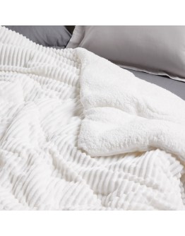 DAS HOME ΚΟΥΒΕΡΤΟΠΑΠΛΩΜΑ SHERPA ΥΠΕΡΔΙΠΛΟ 1364 WHITE