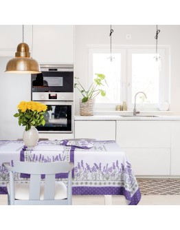 DAS HOME ΤΡΑΠΕΖΟΜΑΝΤΗΛΟ 140Χ180 0722 ΛΕΥΚΟ, ΜΩΒ, ΠΡΑΣΙΝΟ