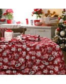 DAS HOME CHRISTMAS ΤΡΑΠΕΖΟΜΑΝΤΗΛΟ 140Χ180 0626 ΚΟΚΚΙΝΟ, ΜΠΕΖ