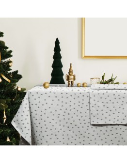DAS HOME CHRISTMAS ΤΡΑΠΕΖΟΜΑΝΤΗΛΟ 140Χ180 0627 ΓΚΡΙ, ΕΚΡΟΥ