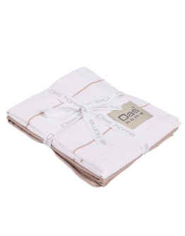 DAS HOME ΣΕΤ ΠΟΤΗΡΟΠΑΝΑ 2ΤΜΧ 30Χ50 0830 TAUPE, WHITE