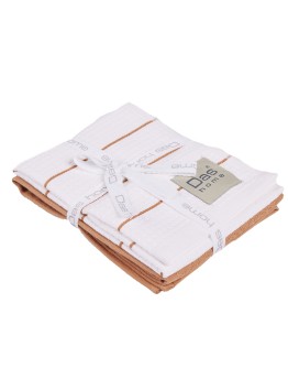 DAS HOME ΣΕΤ ΠΟΤΗΡΟΠΑΝΑ 2ΤΜΧ 30Χ50 0831 TERACOTTA, WHITE