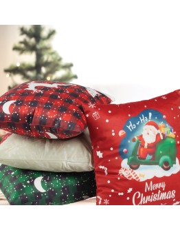 DAS HOME CHRISTMAS ΜΑΞΙΛΑΡΙ ΦΙΓΟΥΡΑΣ 45X45 0855 IVORY, RED