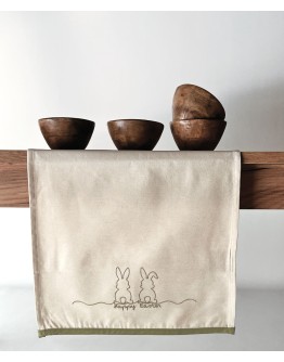 KENTIA: EASTER 26 06 RUNNER ΔΙΑΚΟΣΜΗΤΙΚΟ ΜΕ ΚΕΝΤΗΜΑ RABBITS