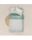 Borea: Σετ Σεντόνια Μονά, Campana, Λευκό-Λαδί