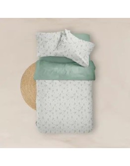 Borea: Σετ Σεντόνια Μονά, Campana, Λευκό-Λαδί