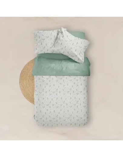 Borea: Σετ Σεντόνια Μονά, Campana, Λευκό-Λαδί