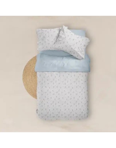 Borea: Σετ Σεντόνια Μονά, Campana, Λευκό-Σιέλ